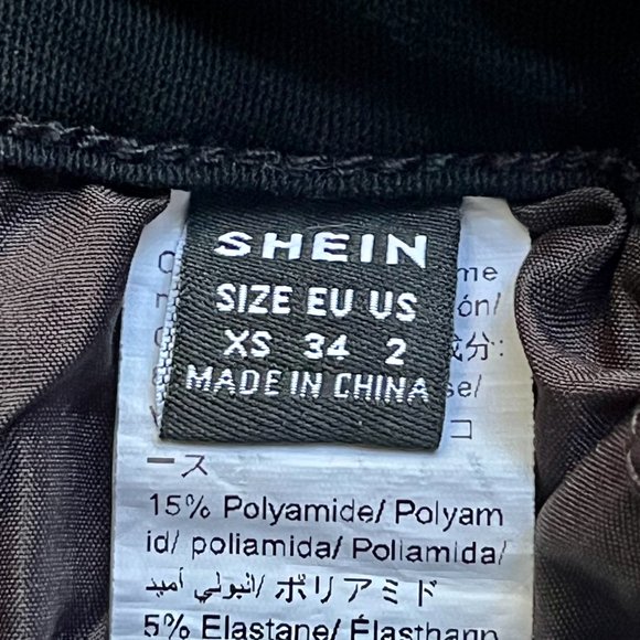 SHEIN Black High Waist Cropped Skinny Jeans/Jeggings - Picture 7 of 10